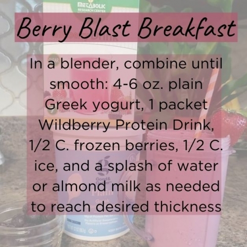 Metabolic Web Store MRC Wildberry protein drink berry blast breakfast recipe