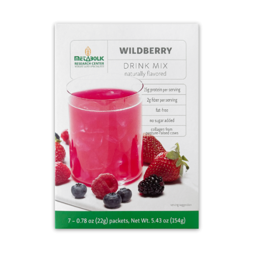 Metabolic Web Store MRC Wildberry protein drink front of box