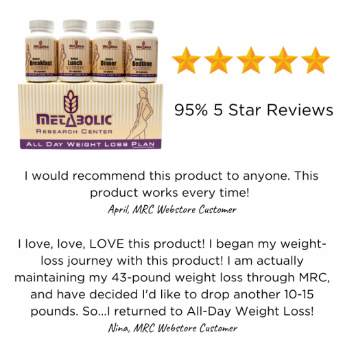 Metabolic Web Store mrc all day weight loss plan five star review from metabolic web store customer